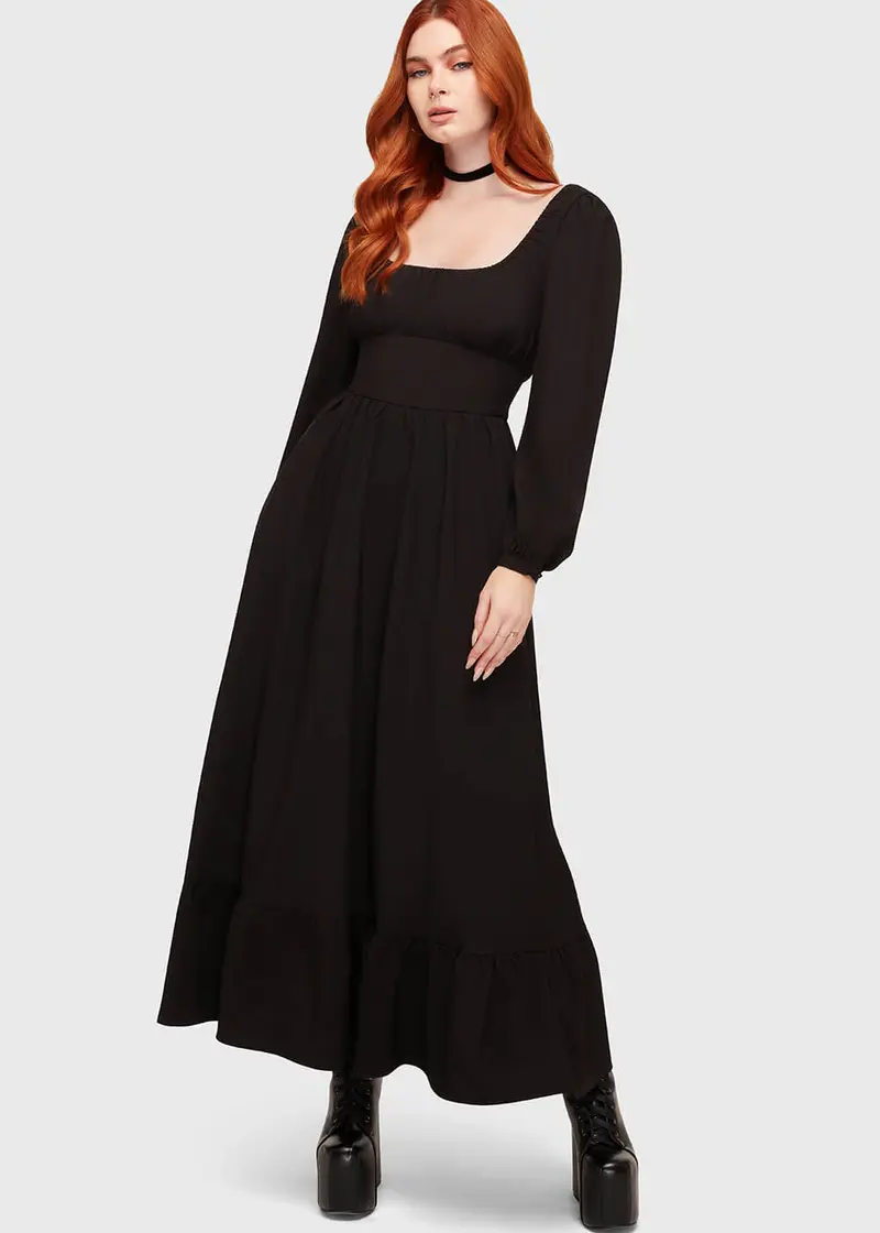 Killstar Gretchen's Hollow Black Maxi Dress