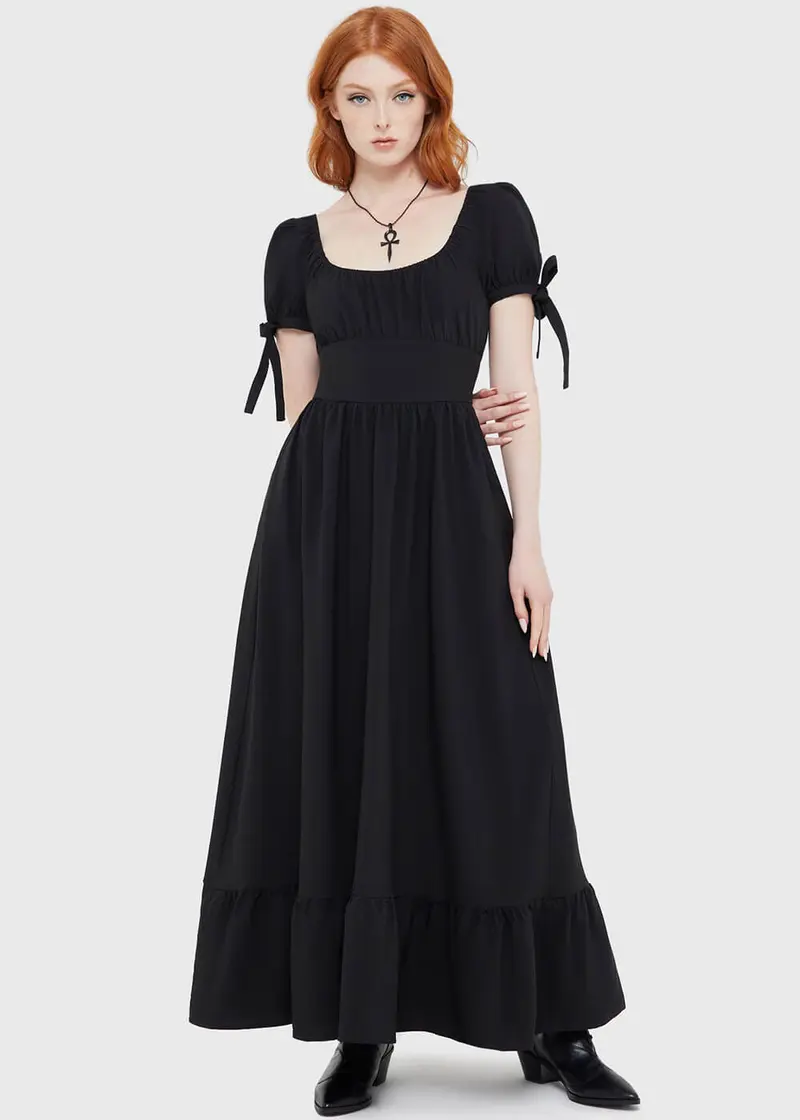 Killstar Grim Gretchen Black Maxi Dress