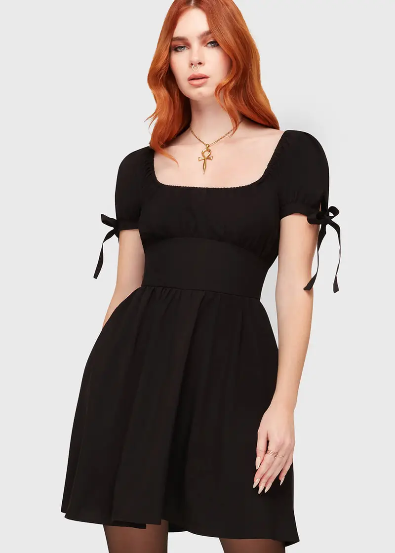 Killstar Grim Gretchen Black Mini Dress