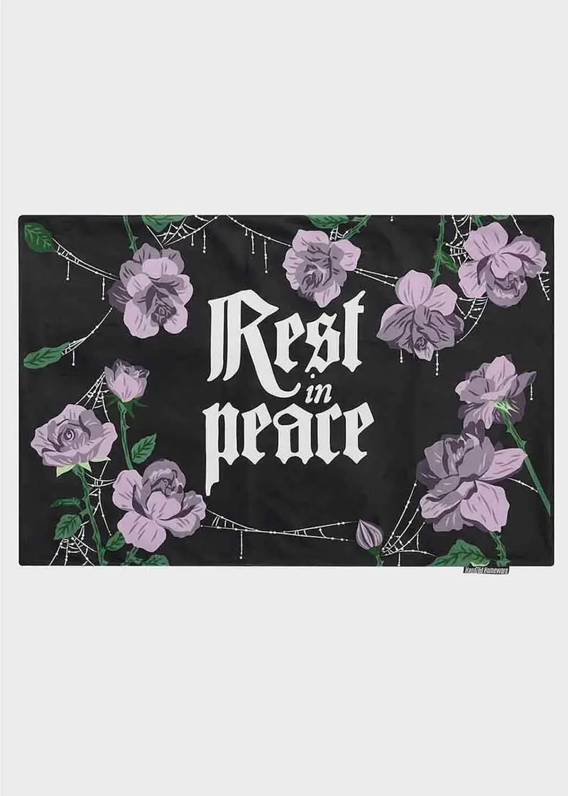 Killstar Haunted Homeware Grave Bloom Black Pillowcases