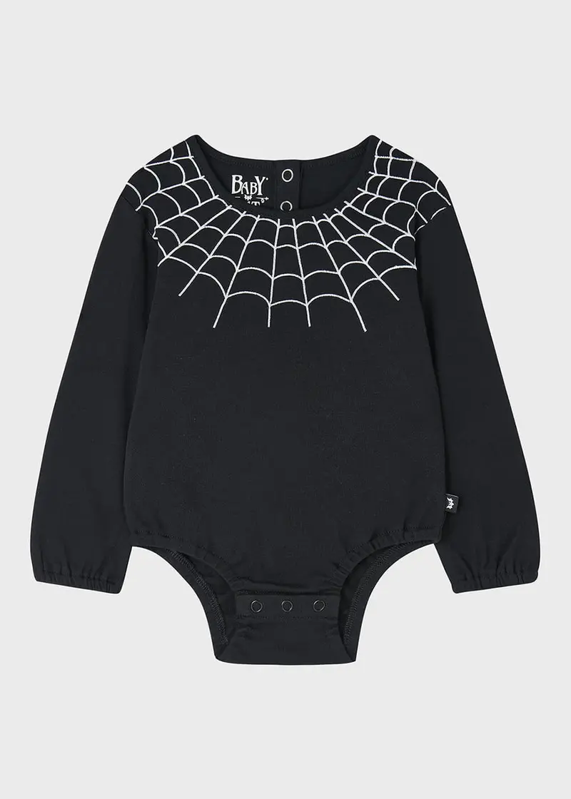Killstar Kids Baby Spider Bodysuit Black