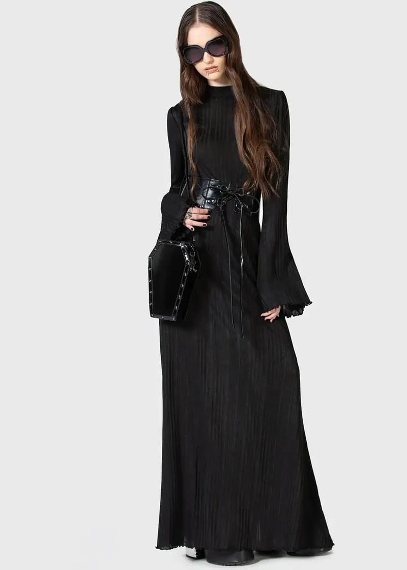 Killstar Kihilist Drenched Grief Maxi Dress Black