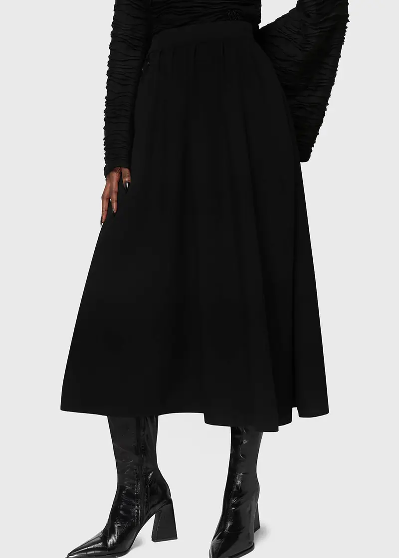 Killstar Kihilist Eryssa Black Midi Skirt