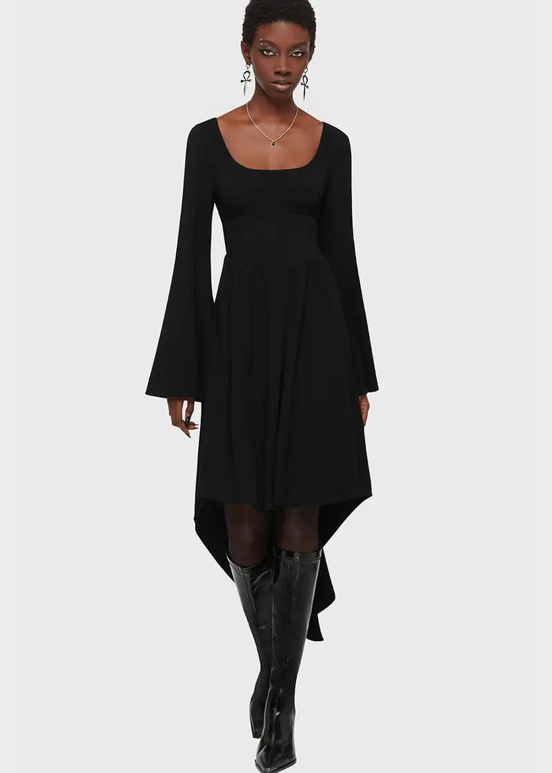 Killstar Kihilist Eye Of Eris Black Midi Dress