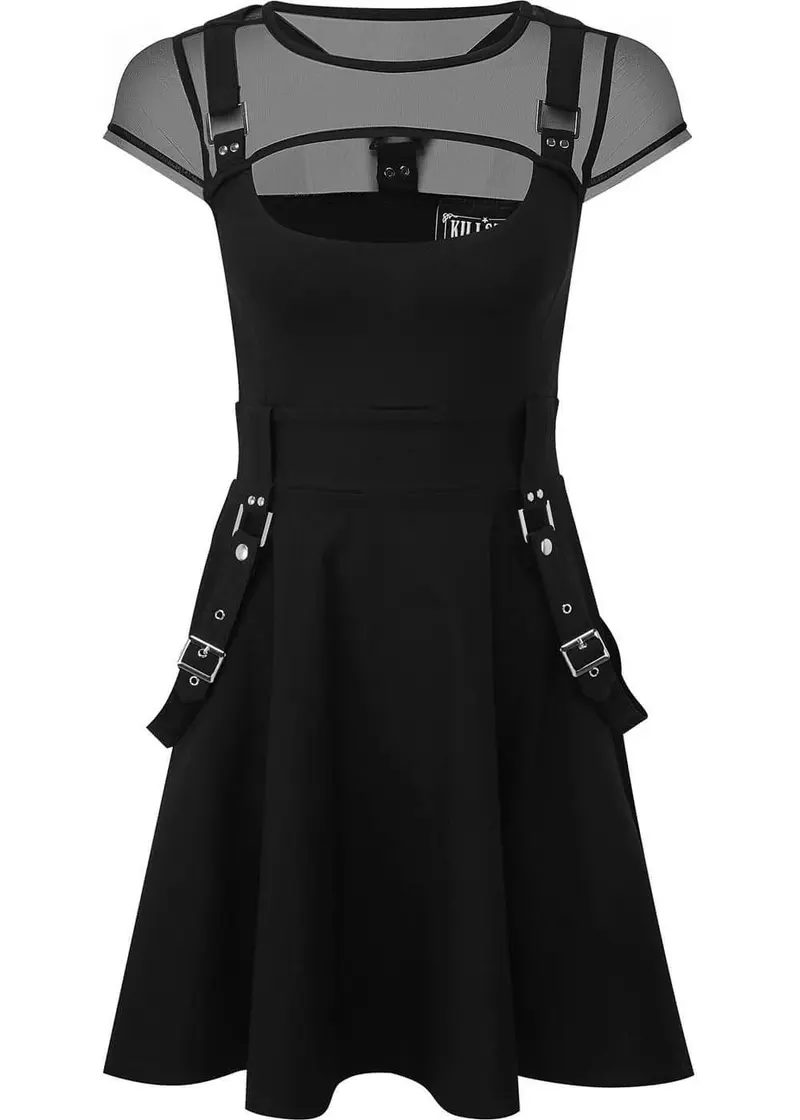 Killstar Kounter Kulture Black Skater Dress