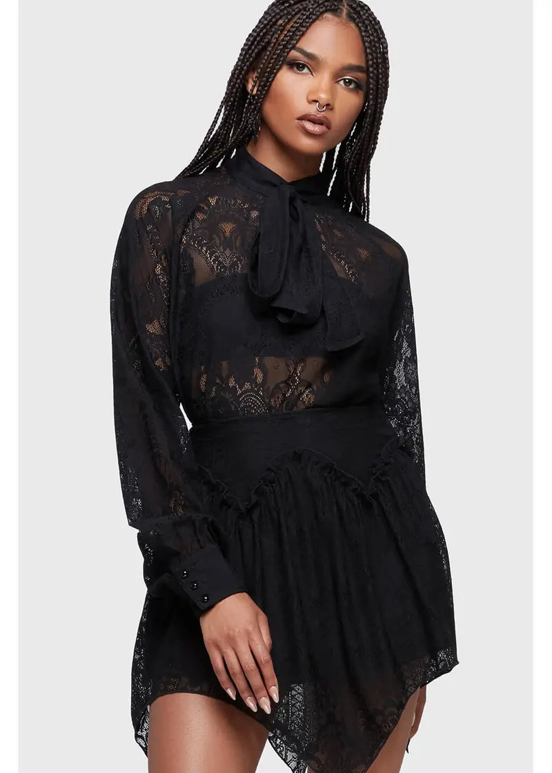 Killstar Midnight Dance Blouse Black