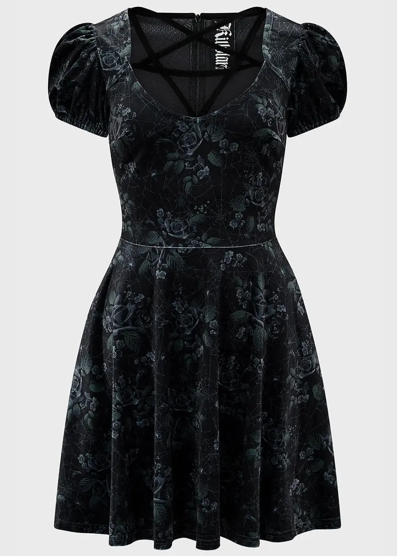 Killstar Moonlit Pentacle Dress Black