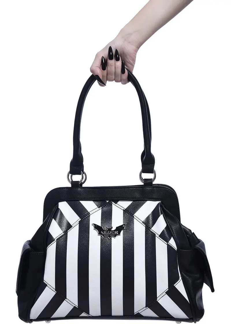 Killstar Never Trust The Living Shoulder Bag Black White