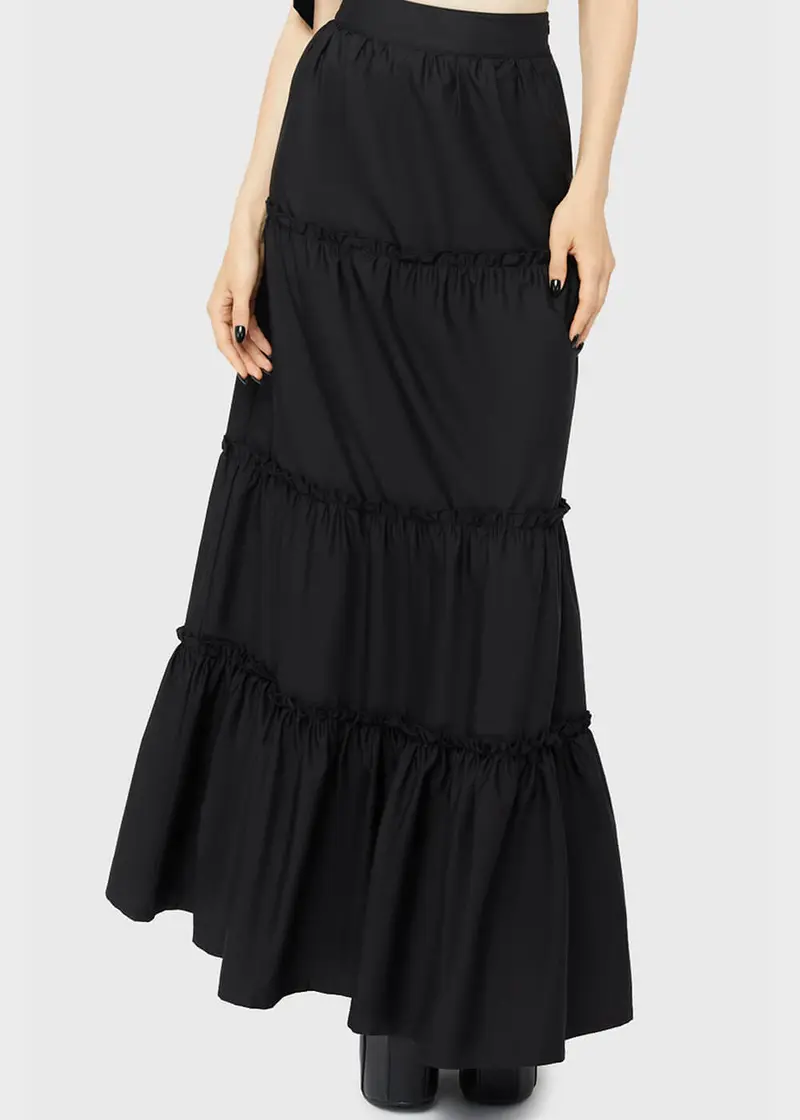 Killstar Ophidia Maxi Skirt Black