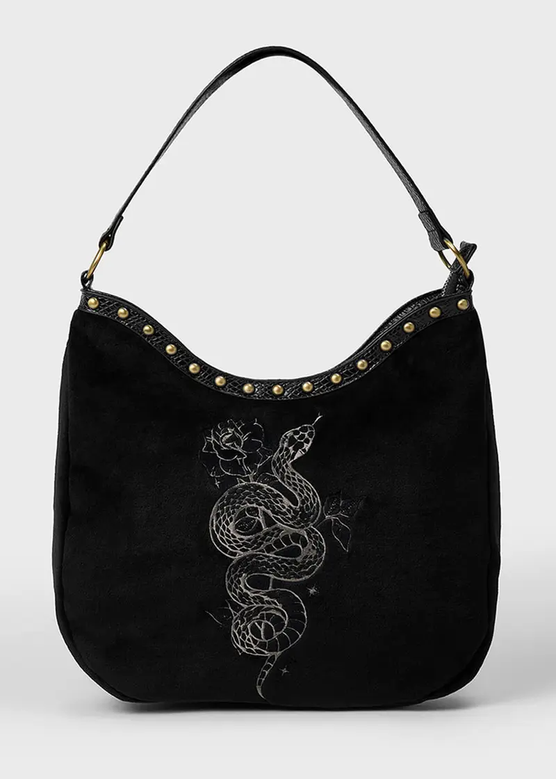 Killstar Serpent & Thorn Black Shoulder Bag
