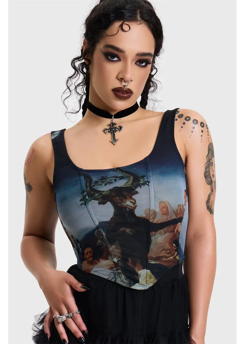 Killstar Witches' Sabbath Corset Top Multi