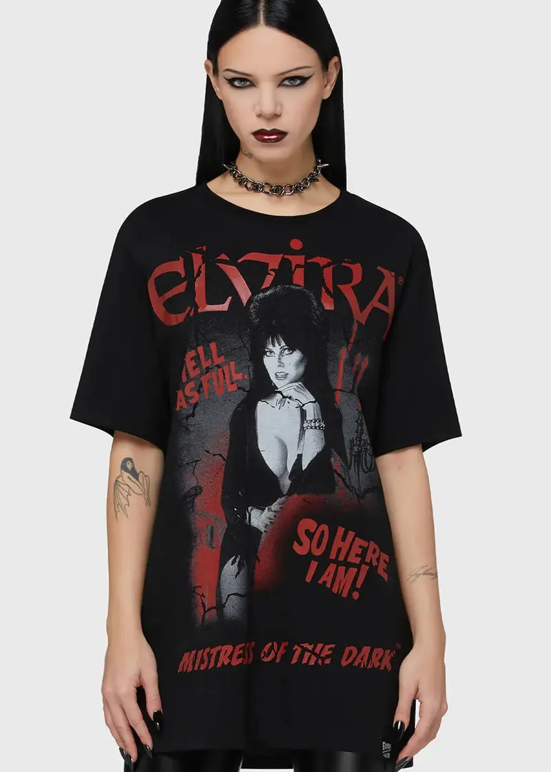 Killstar x Elvira Hell Was Full T-Shirt Black