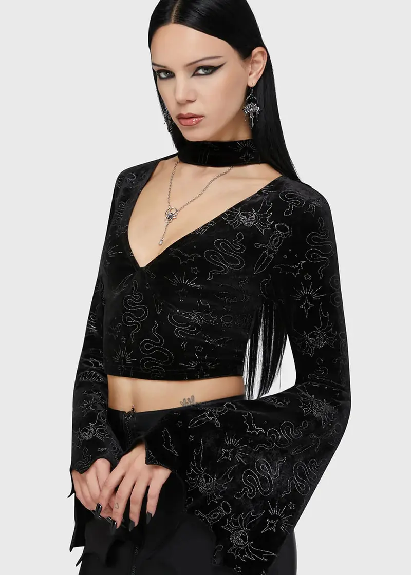 Killstar x Elvira Yours Cruelly Black Top