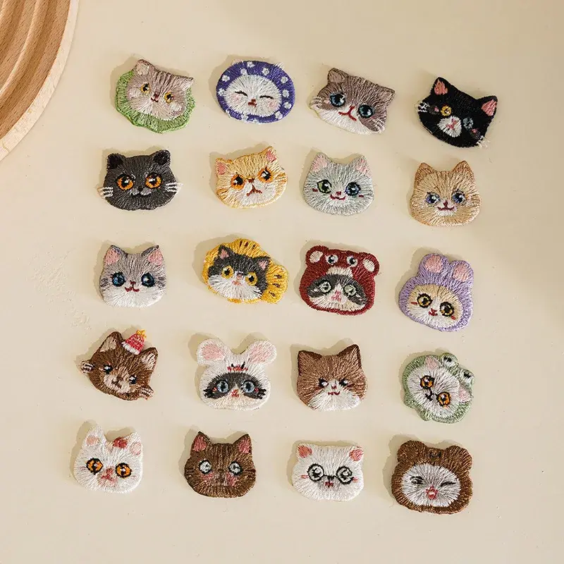 Kitty Cat Embroidered Iron on Patch (15 Designs)