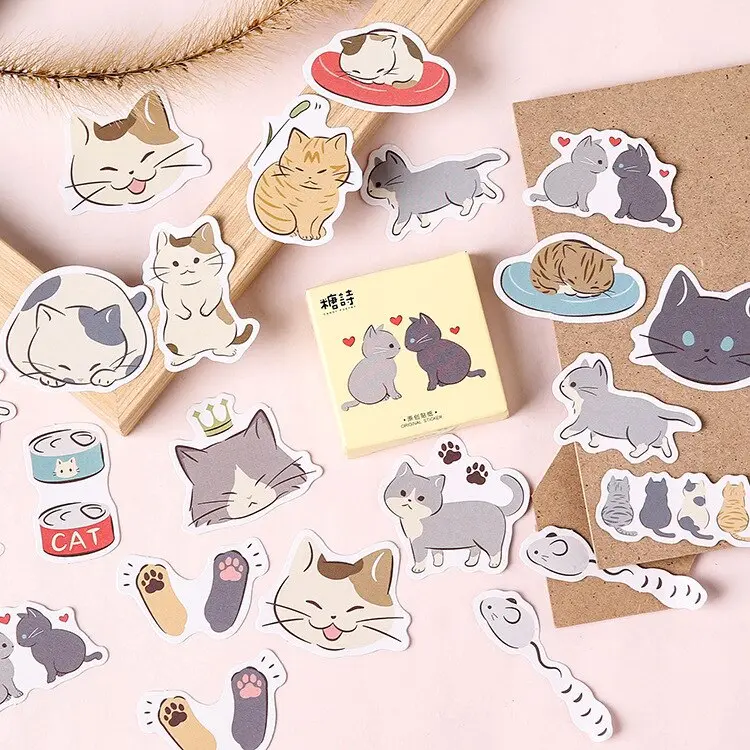 Kitty Cat Sticker Set (45 Stickers)