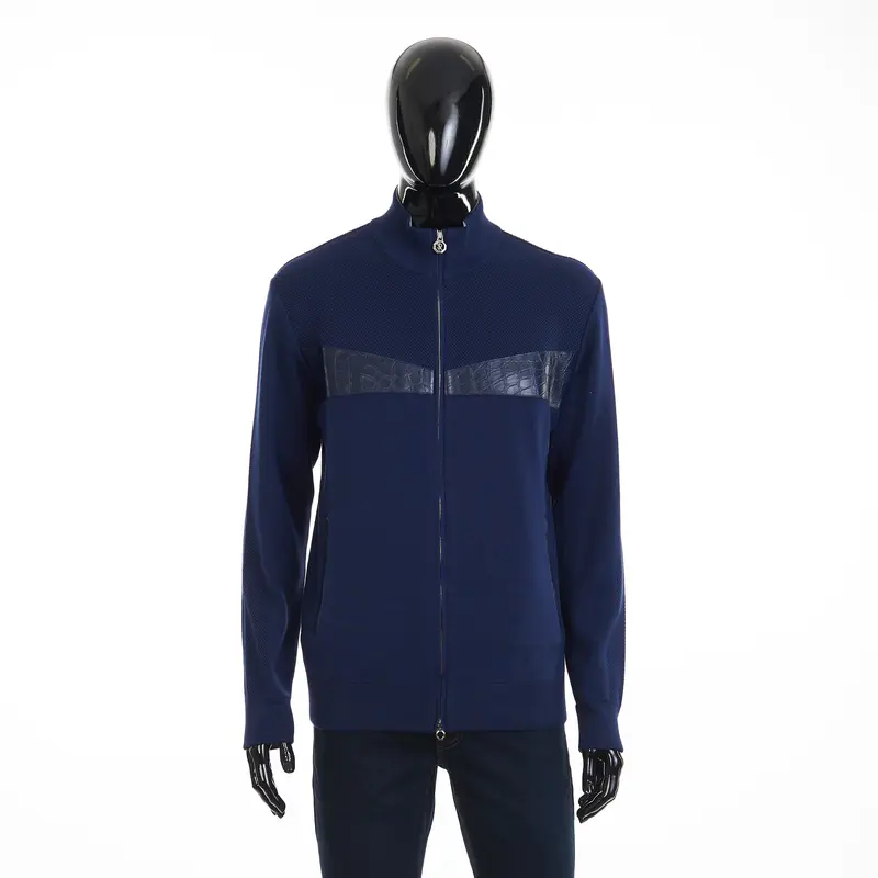 Knit Jogging Blouson - Full Zip, Matte Crocodile Insert