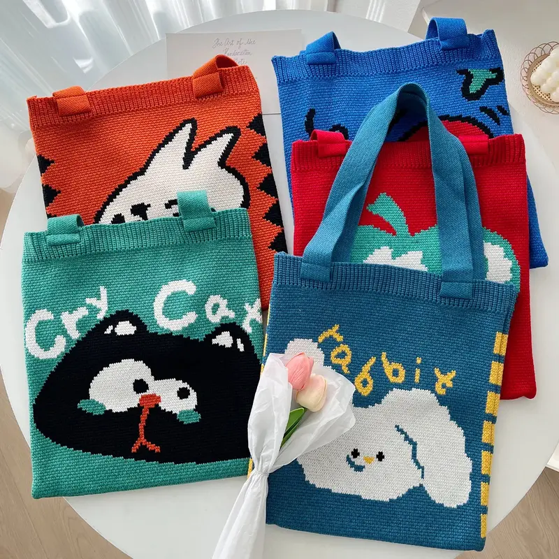 Knitted Bunny Tote (5 Designs)