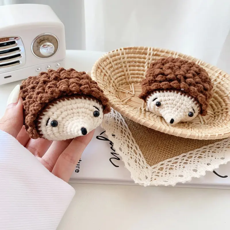 Knitted Hedgehog Airpod Case Cover