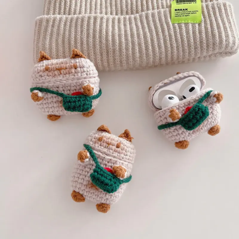 Knitted Kitten AirPods Case Cover