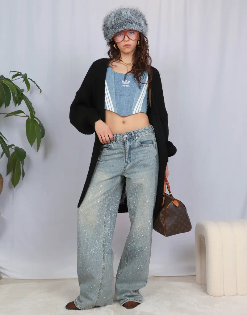 Knitted long cardigan