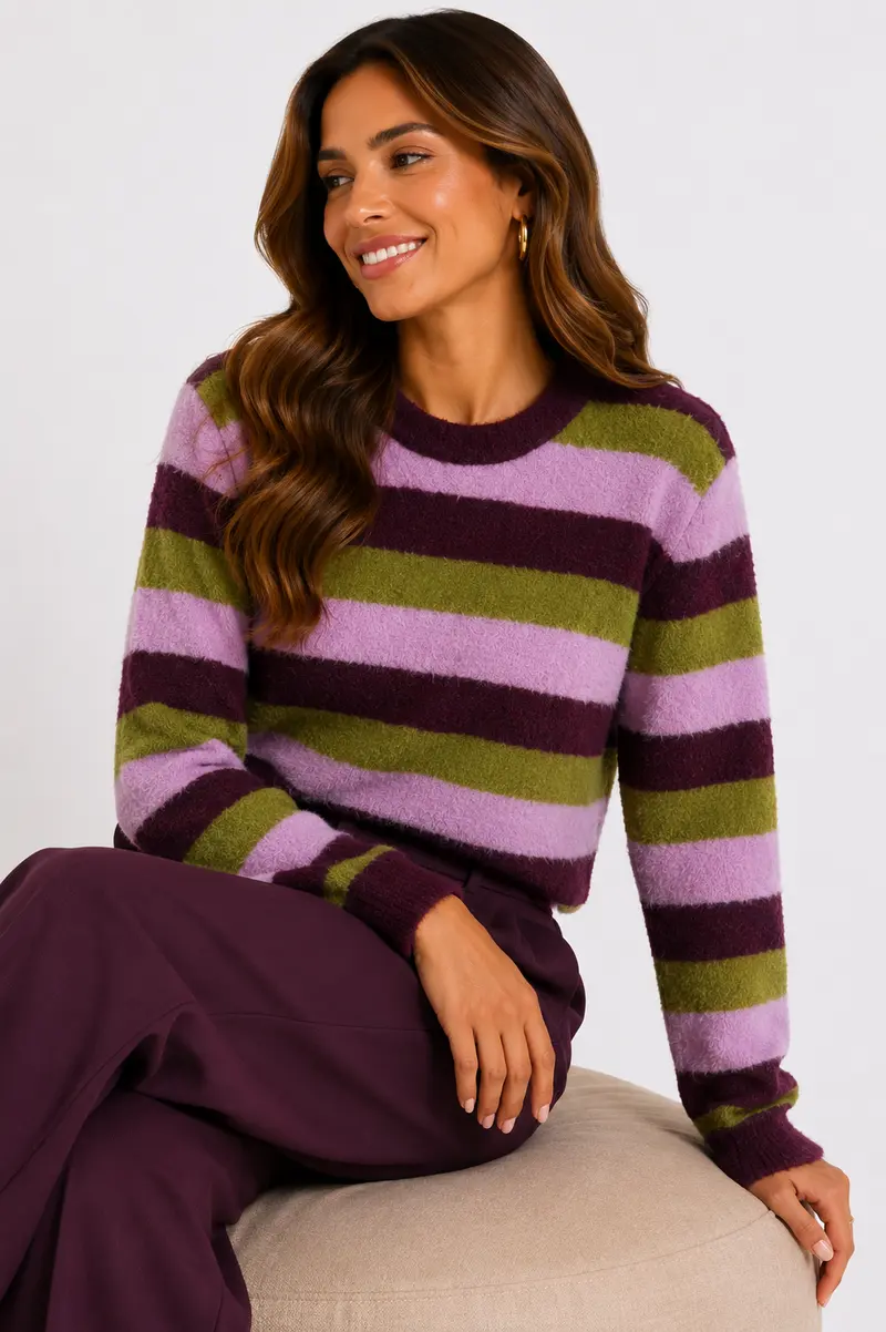 Knitter sweater aurora aubergine