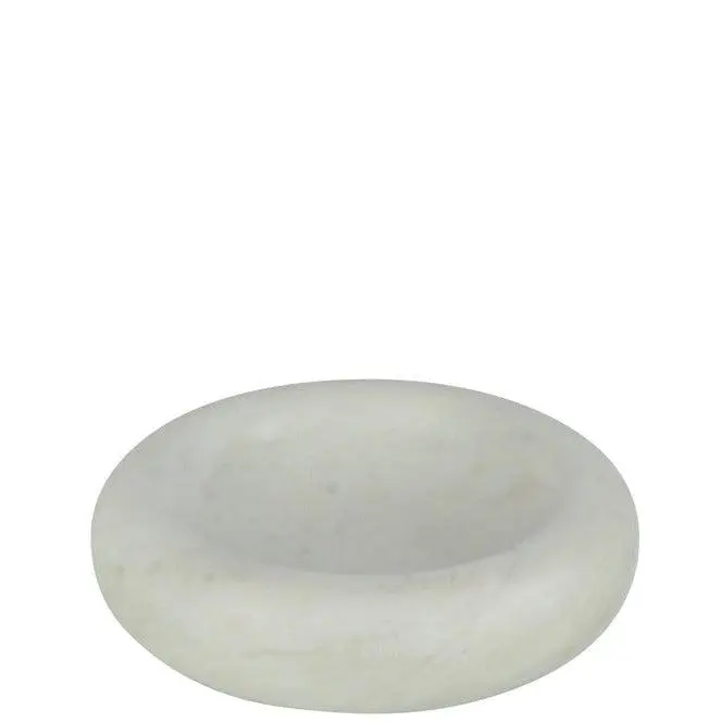 Kom Rond Laag Marmer Wit Small J-Line