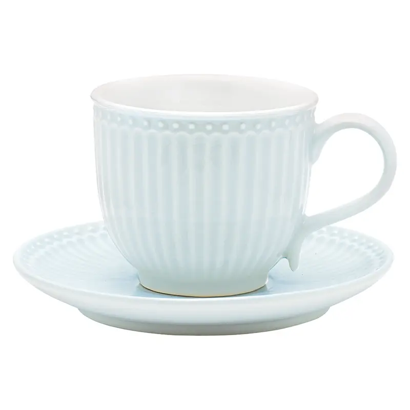 Kop en schotel Alice pale blue
