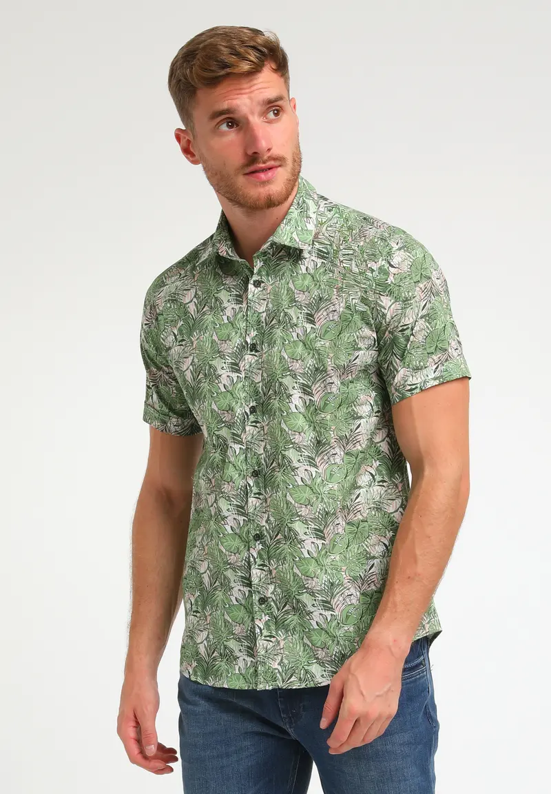 Korte mouwd hemd poplin printed
