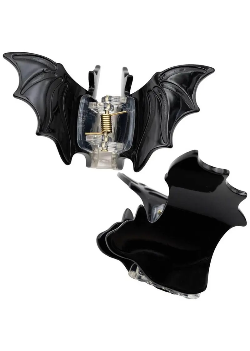 Kreepsville Bat Med Hair Clips Black