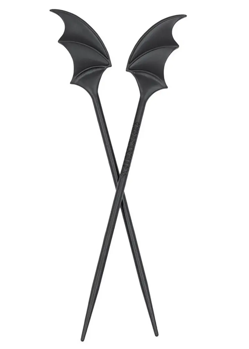 Kreepsville Batwing Hair Sticks Black