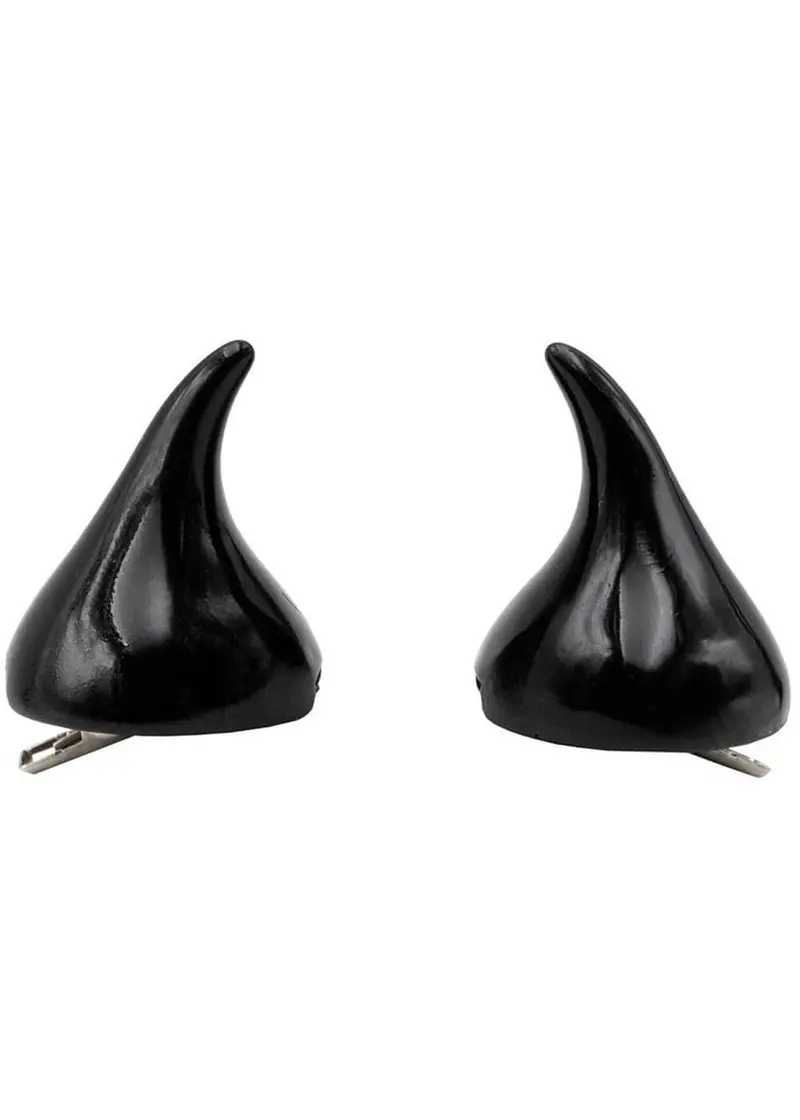 Kreepsville Horror Horns Hair Clips Black
