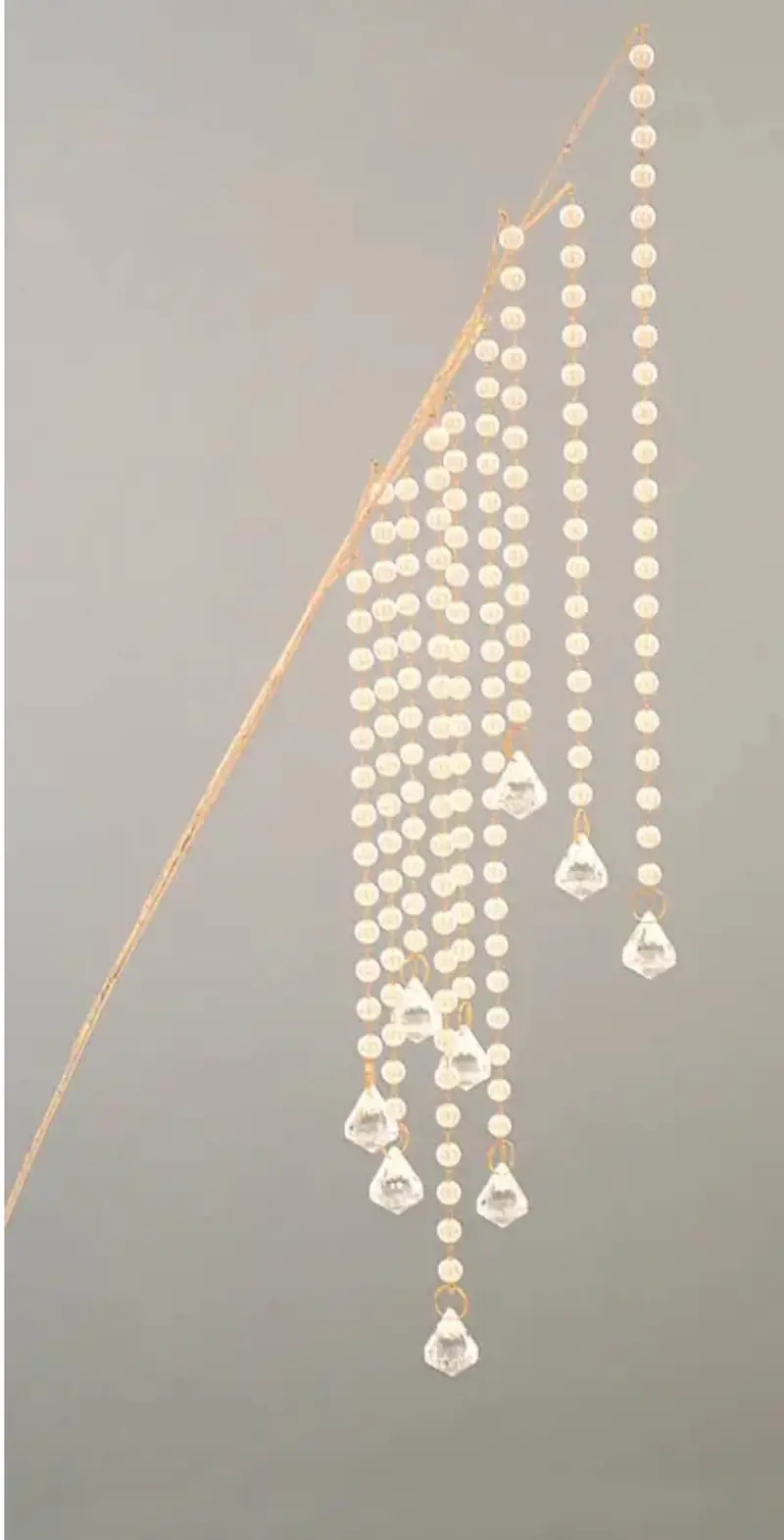 Kristallen Decoratietak voor Kerstboom en Guirlande – 63 cm
