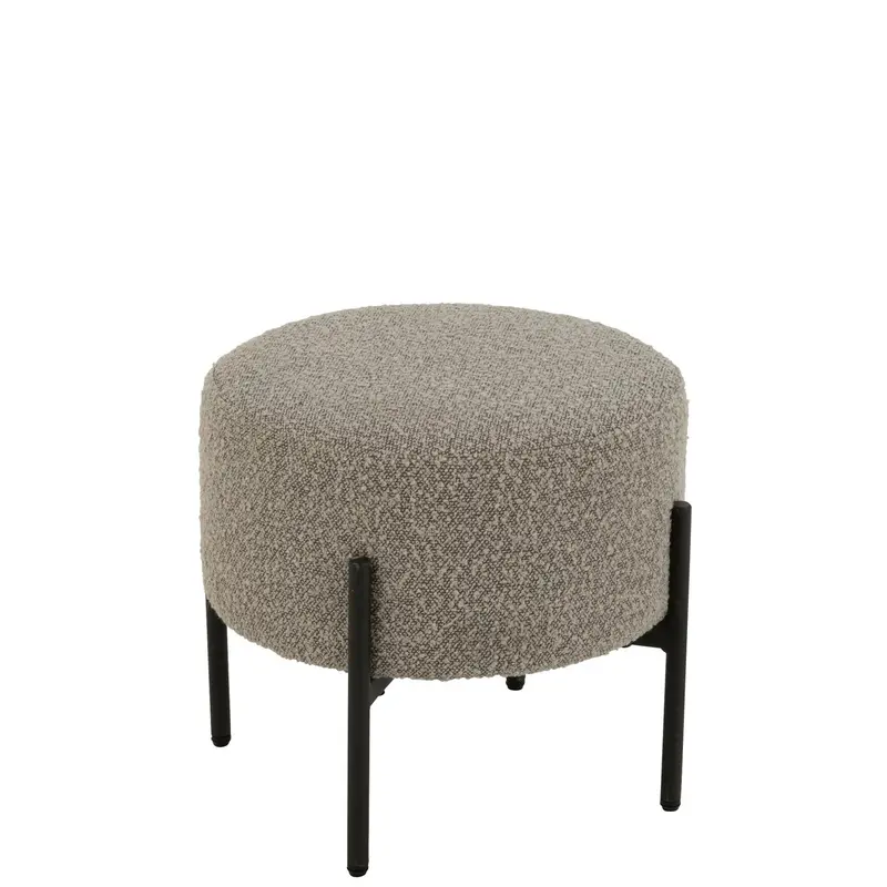 Kruk Boucle Multiplex/Polyester Grijs/Zwart J-Line