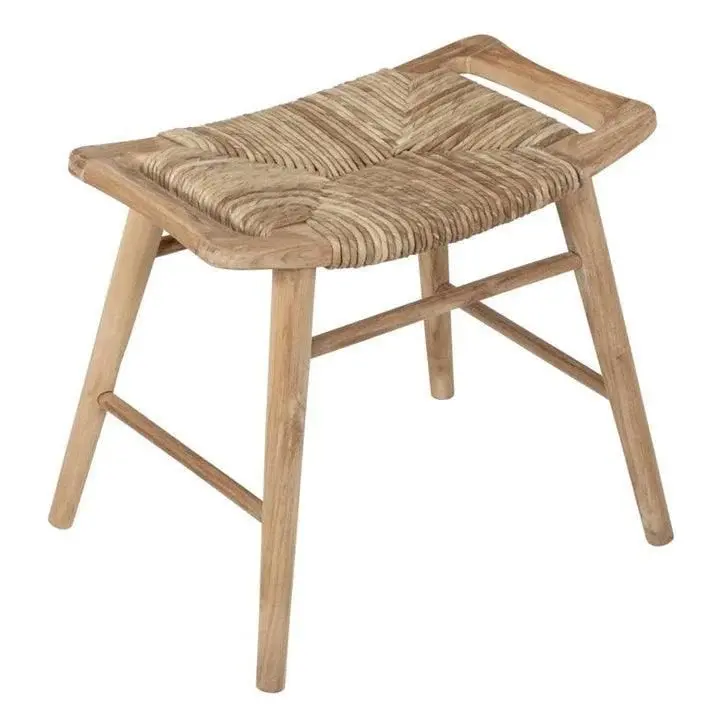 Kruk Rex Gerecycled Teakhout Abaca Naturel MUST Living