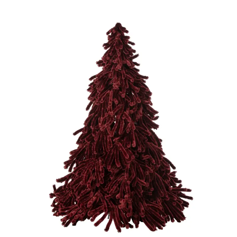 Kunstkerstboom Fluffy Polyester Bordeaux J-Line