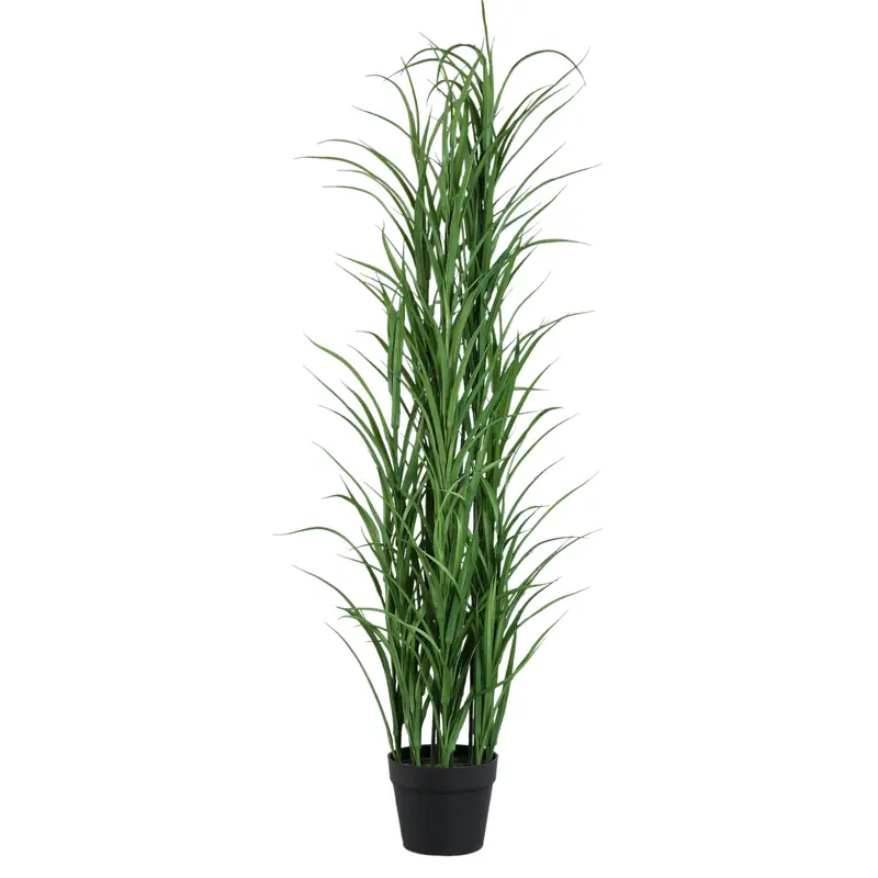 Kunstplant Gras Groen In Zwarte Pot Large PTMD