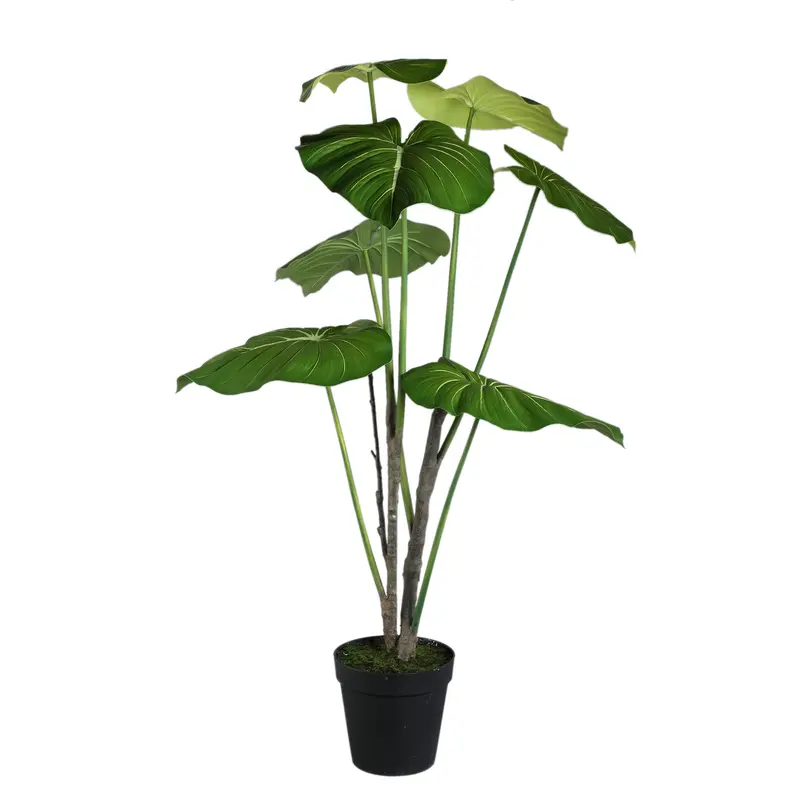 Kunstplant Philodendron Groen In Zwarte Pot PTMD