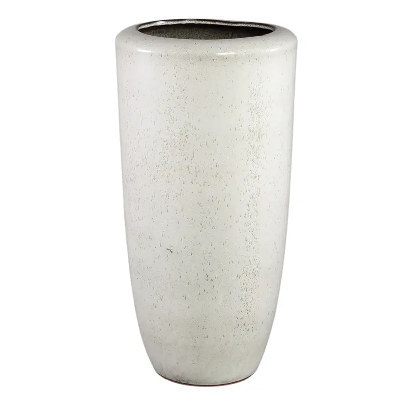 Kyleigh Beige Round Ceramic Pot Smooth High XL Dia37.5xH77cm PTMD