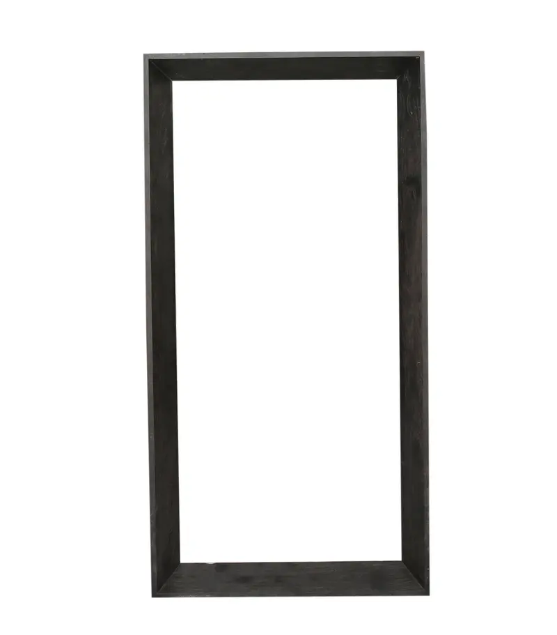 Kyro Black Acacia Wood Rectangle Mirror Large PTMD