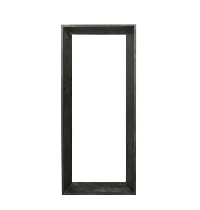 Kyro Black Acacia Wood Rectangle Mirror Small PTMD