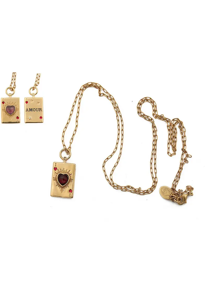 LA2L Sacha Carte Amour Necklace Gold