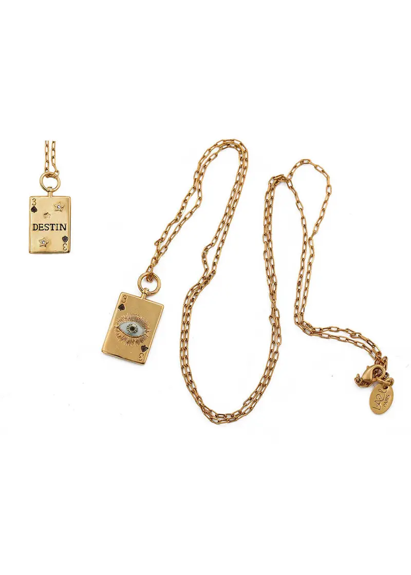 LA2L Sacha Carte Destin Gold Necklace