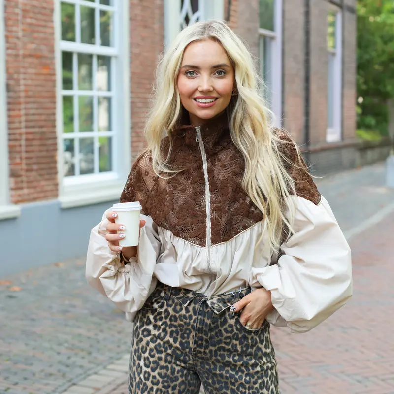 Lace bomber jack choco