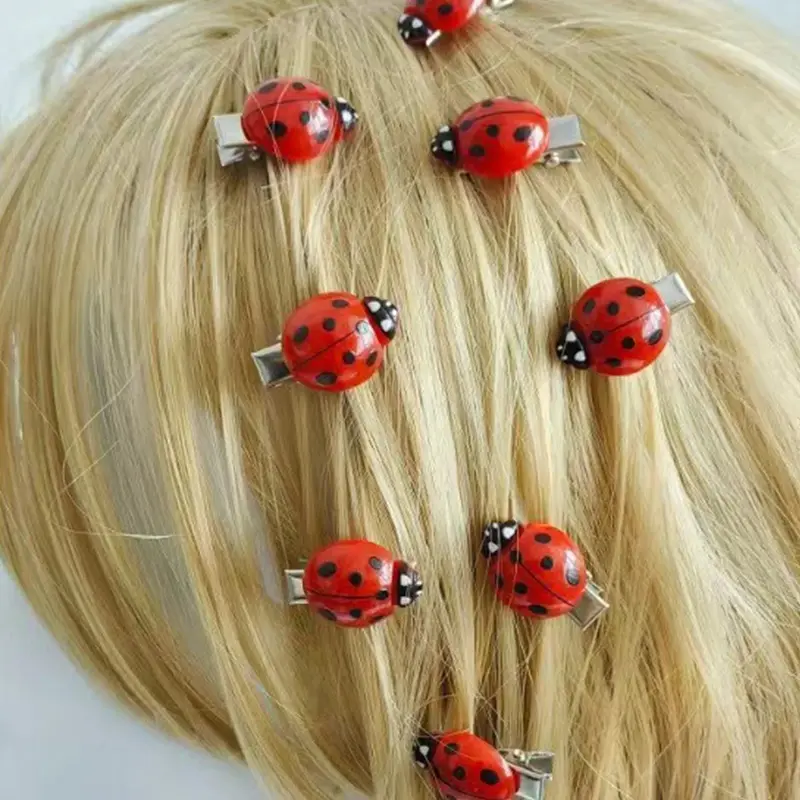 Ladybug Mini Hair Clip Set (10 Pcs)