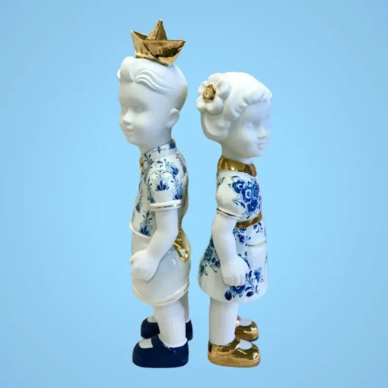 Lammers en Lammers Piet met bootje