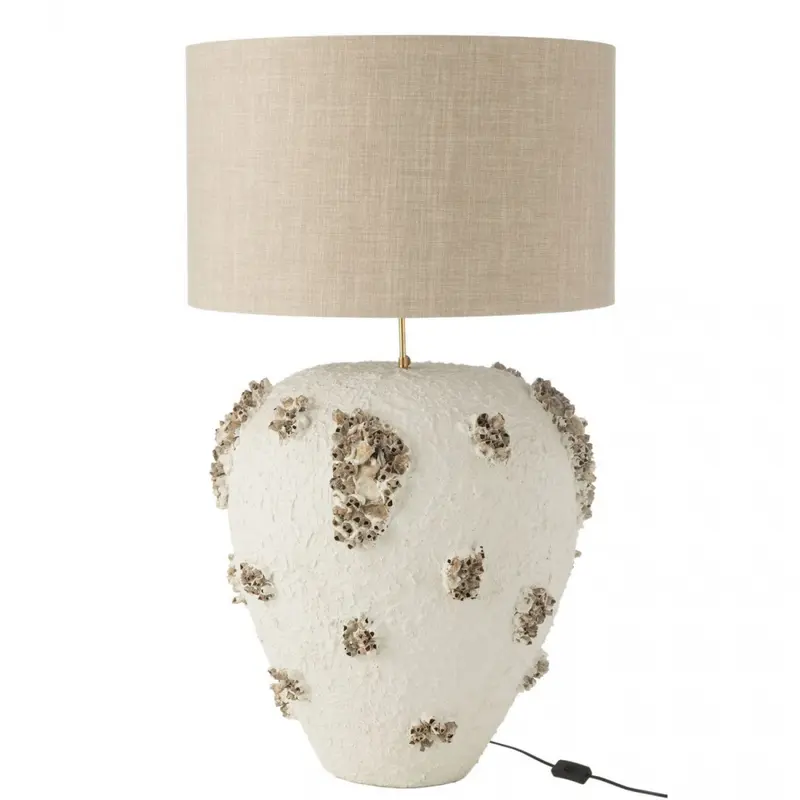 Lamp + Kap Jilly Terracotta Wit/Bruin J-Line