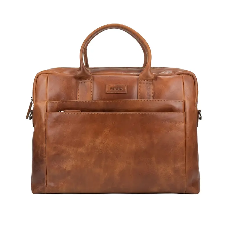 Laptoptas cognac MEES