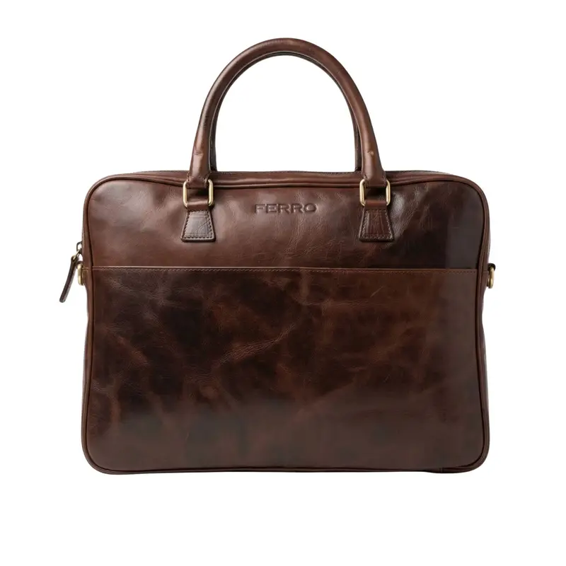 Laptoptas vintage brown MAURITS