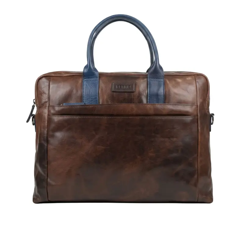 Laptoptas vintage brown MEES