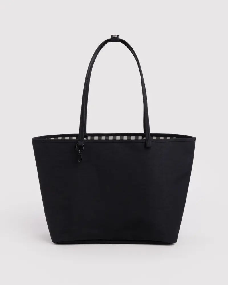 Large Nylon Reversible Tote - Black Mix